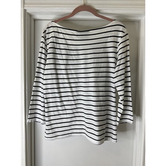 Guinness Womens XL Striped Cotton Top With Bow & Graphic Print - Picture 2 of 7